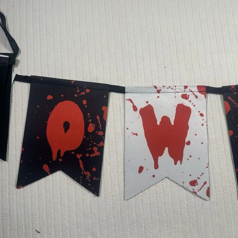 Ashland Halloween Garland 6ft Bloody Drip Pennant Banner Horror Party Decor NWT